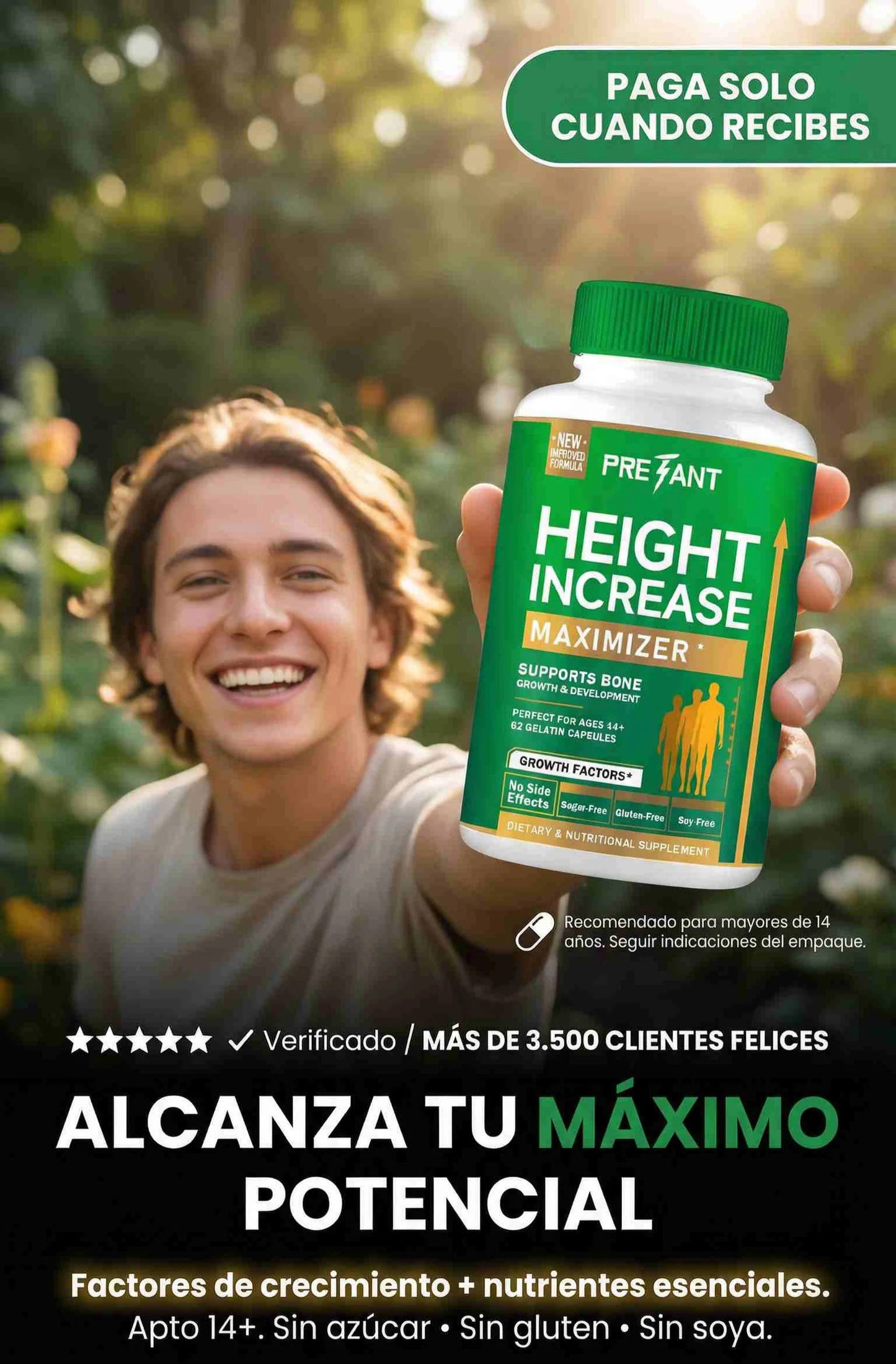 PRETANT Height Increase Maximizer - Potencia tu Estatura Natural LP