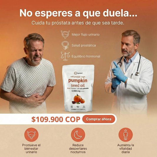 Aceite de Calabaza y Saw Palmetto - Apoya Salud Prostática - LP