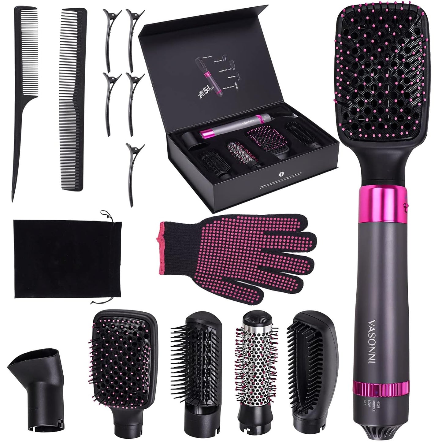 BrilloTouch Cepillo Secador De Pelo 5 En 1 - [PROMOCIÓN DISPONIBLE SOLO HOY]