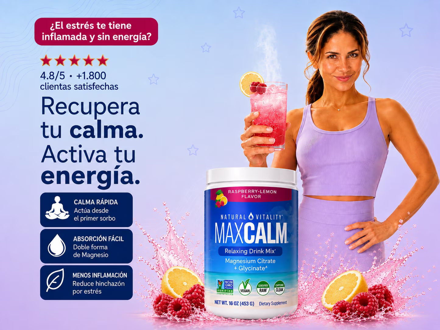MAX CALM Magnesio - Calma para tu Cuerpo y Mente LP