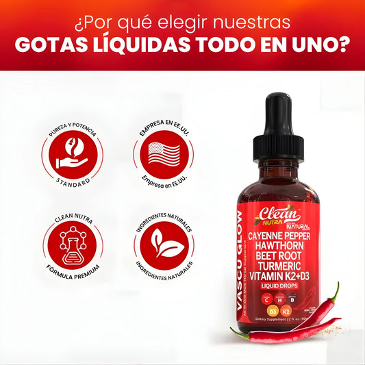 Clean Nutra VascuGlow | Controla el Azúcar y Protege tu Corazón